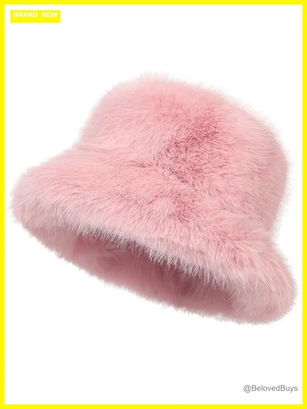 Faux Fur Bucket Hat and Headband Set for Winter
